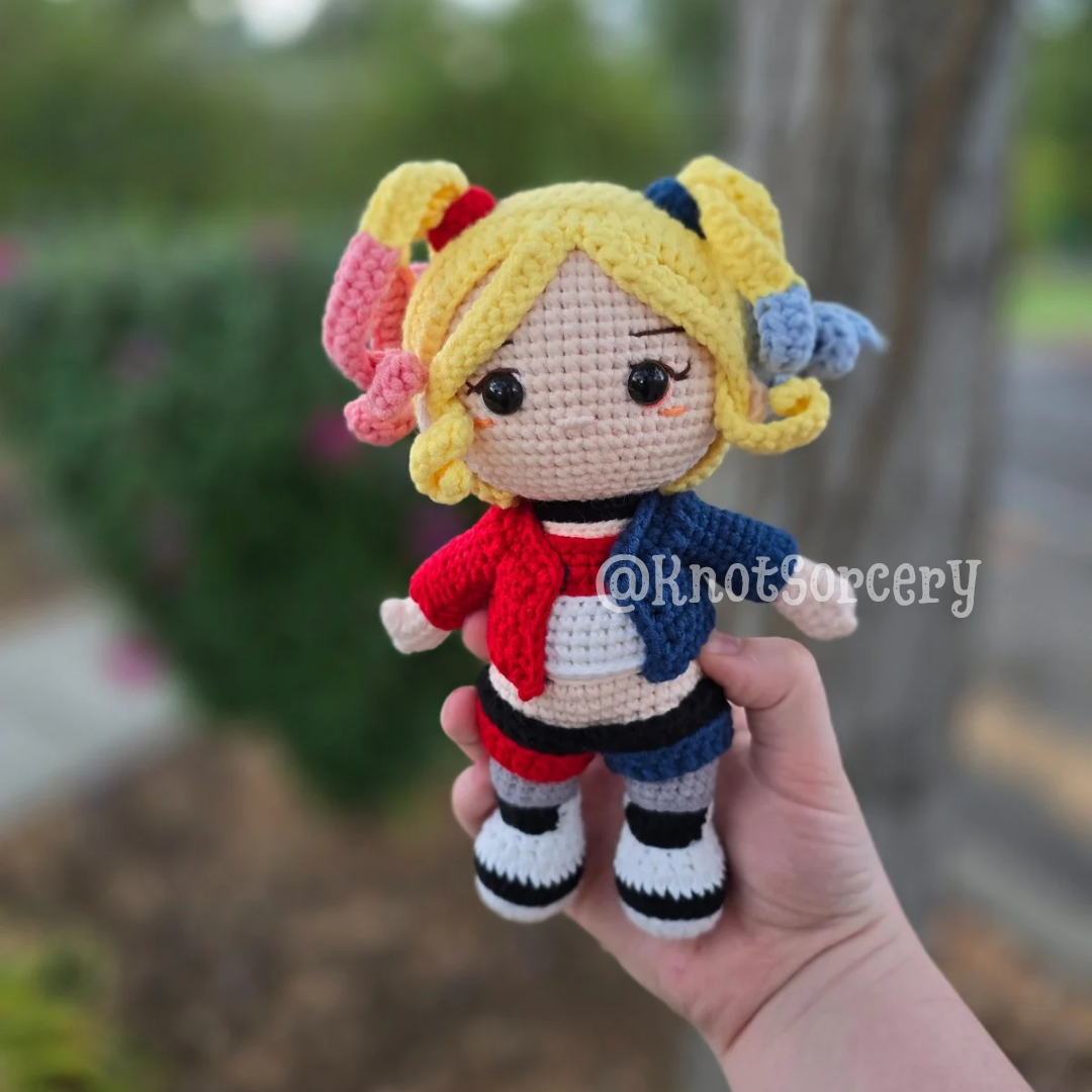 Anti-Hero Collection: Harley Quinn Handmade Crochet Doll