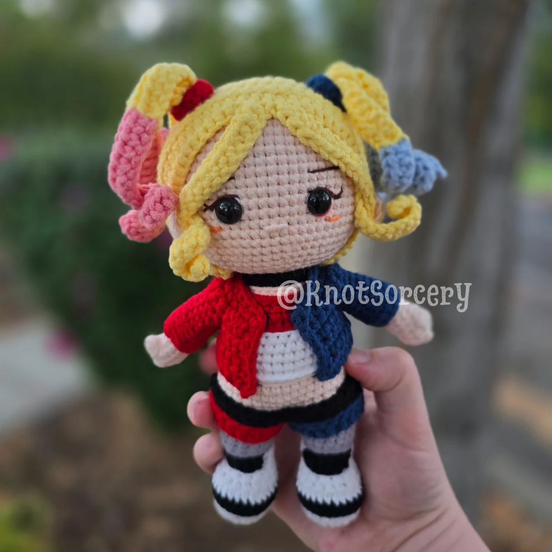 Anti-Hero Collection: Harley Quinn Handmade Crochet Doll