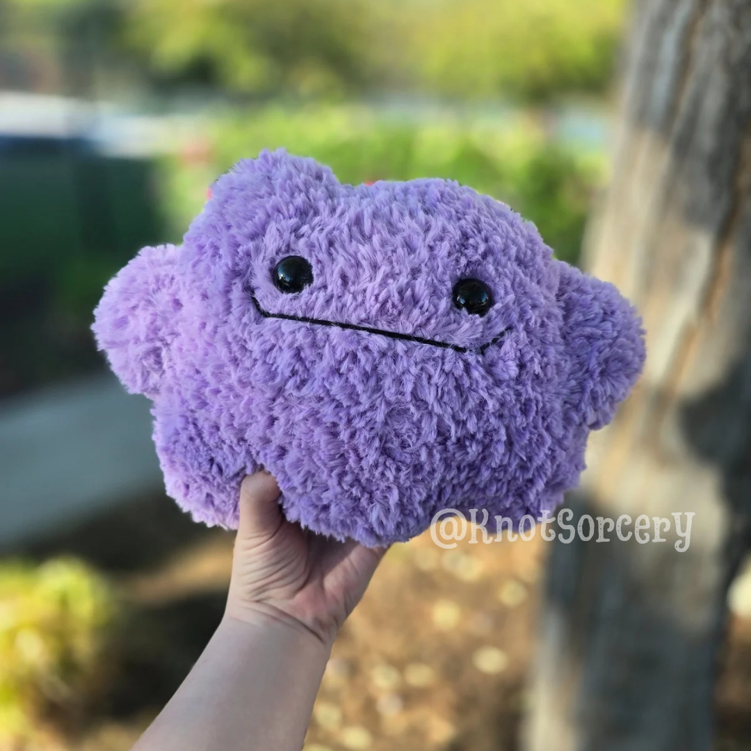 Pokémon Fluffy Ditto Inspired OoaK Crochet Companion