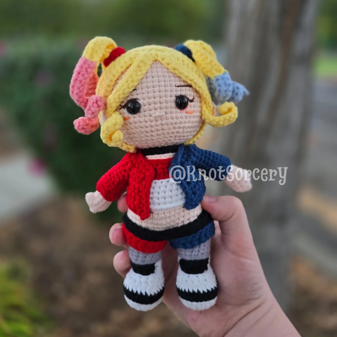 Anti-Hero Collection: Harley Quinn Handmade Crochet Doll