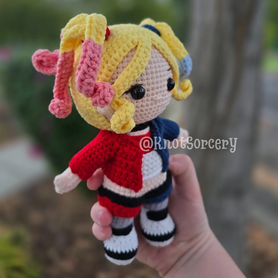 Anti-Hero Collection: Harley Quinn Handmade Crochet Doll