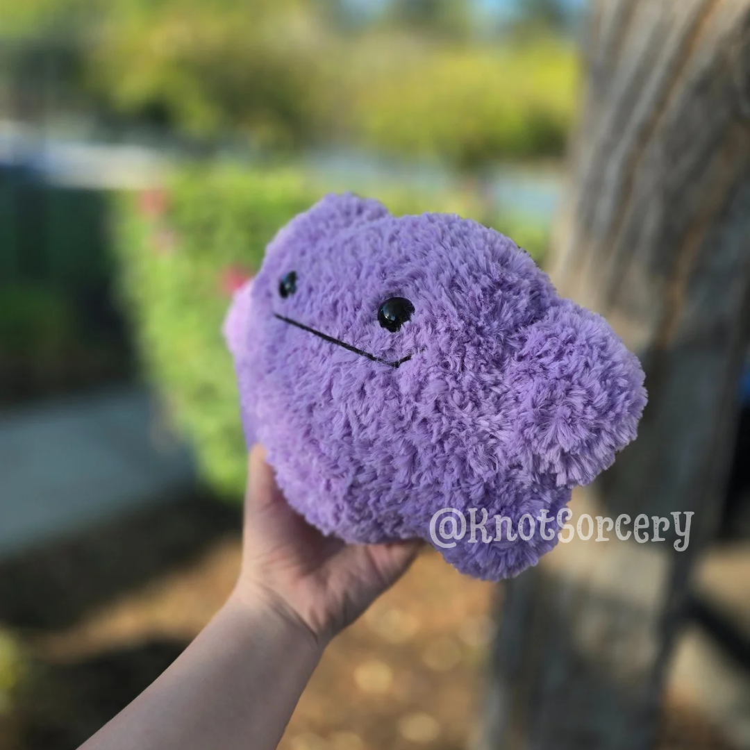 Pokémon Fluffy Ditto Inspired OoaK Crochet Companion