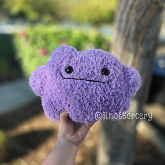 Pokémon Fluffy Ditto Inspired OoaK Crochet Companion