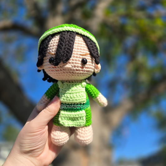 ATLA Collection: Toph Inspired OoaK Crochet Companion