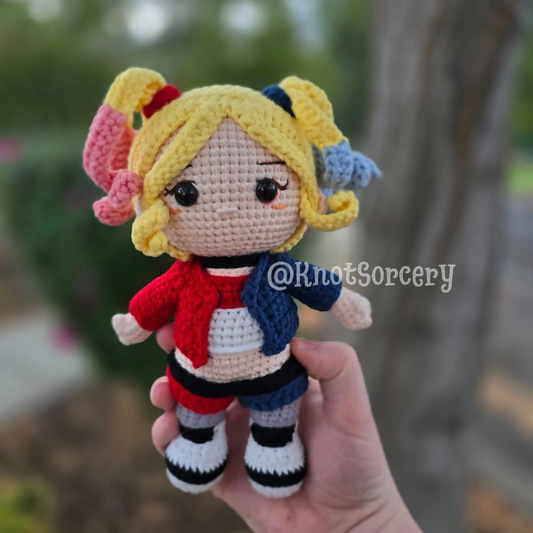 Anti-Hero Collection: Harley Quinn Handmade Crochet Doll