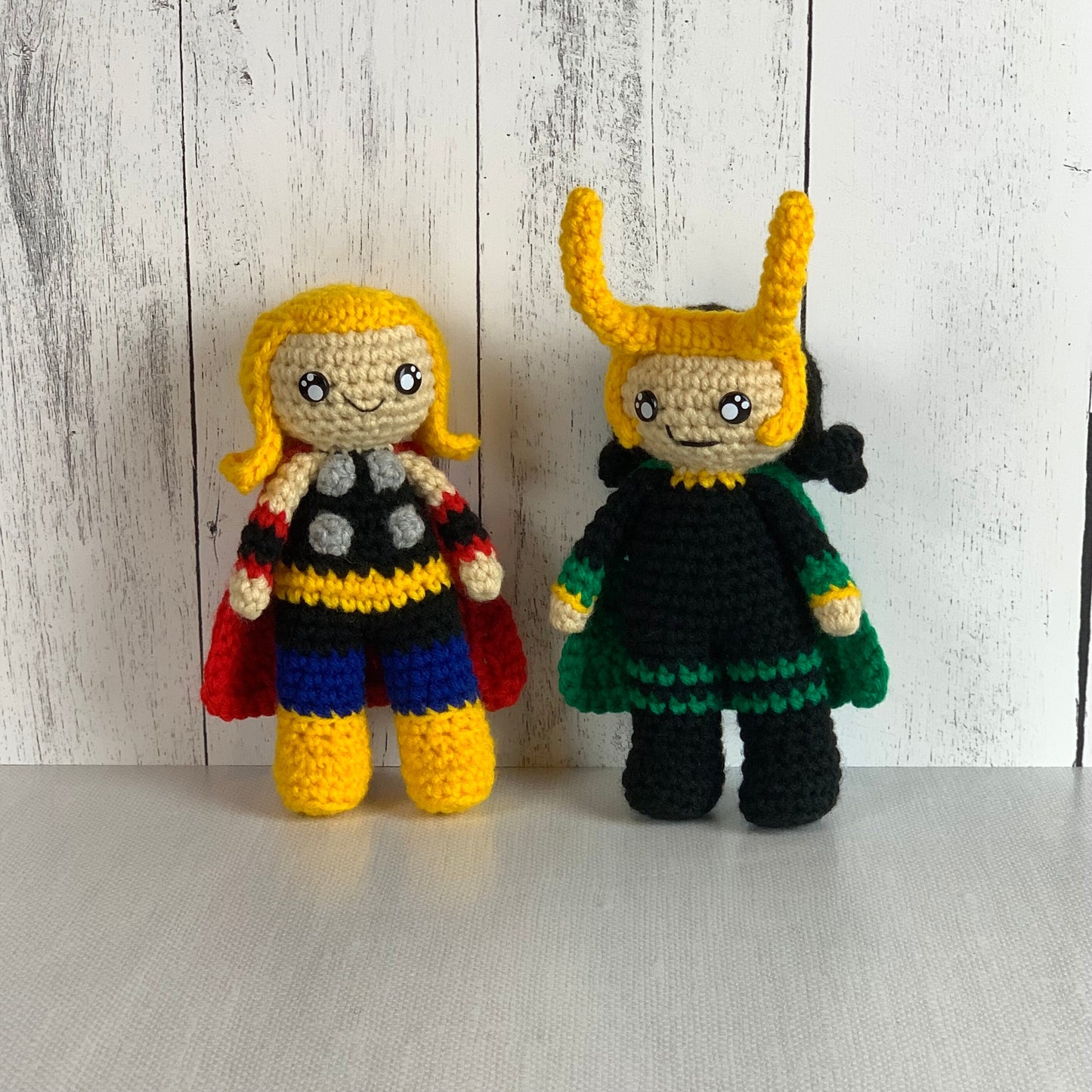 Thor and Loki OoaK Crochet Companions