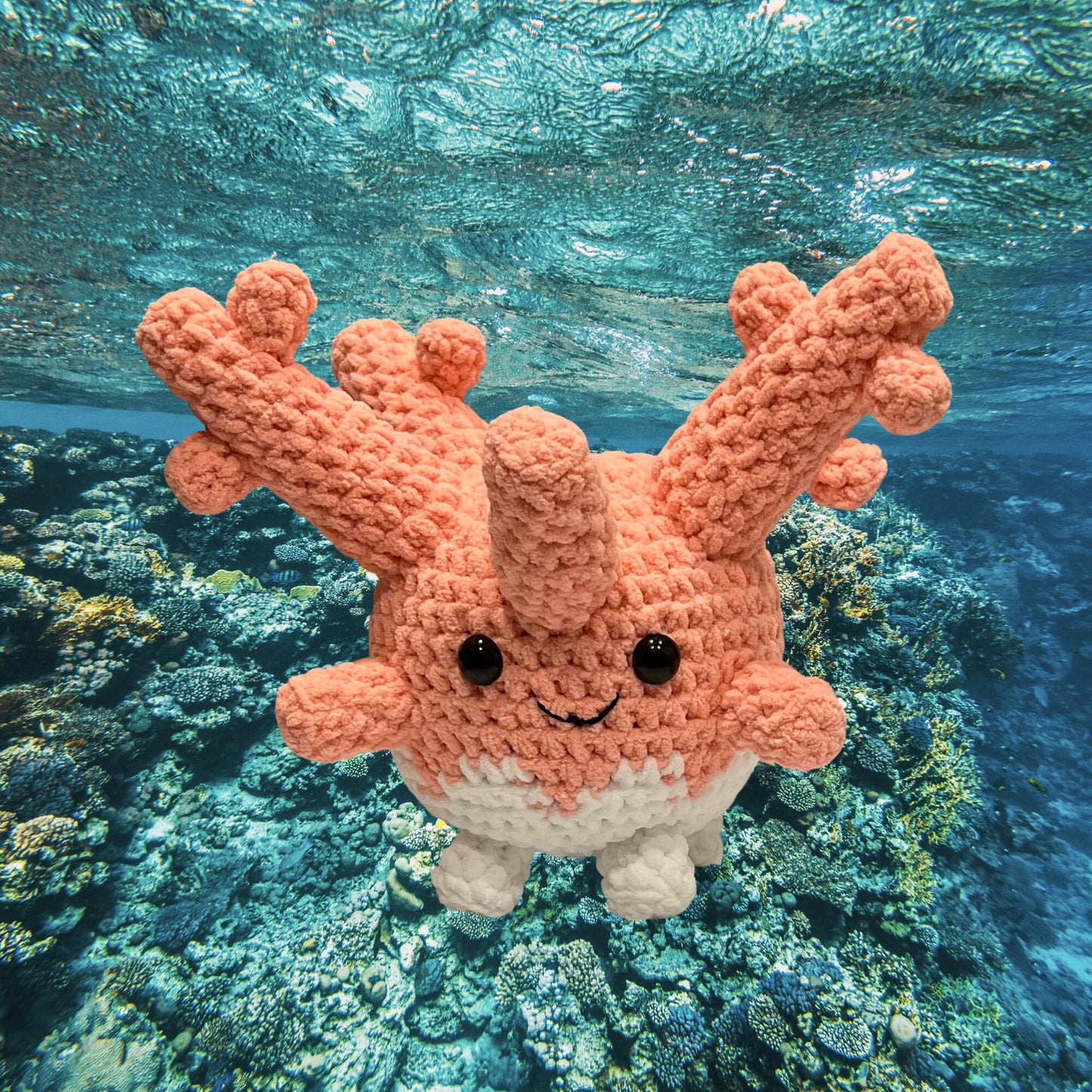 Pokémon Corsola Inspired OoaK Crochet Companion