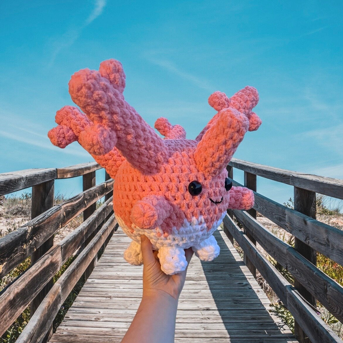 Pokémon Corsola Inspired OoaK Crochet Companion