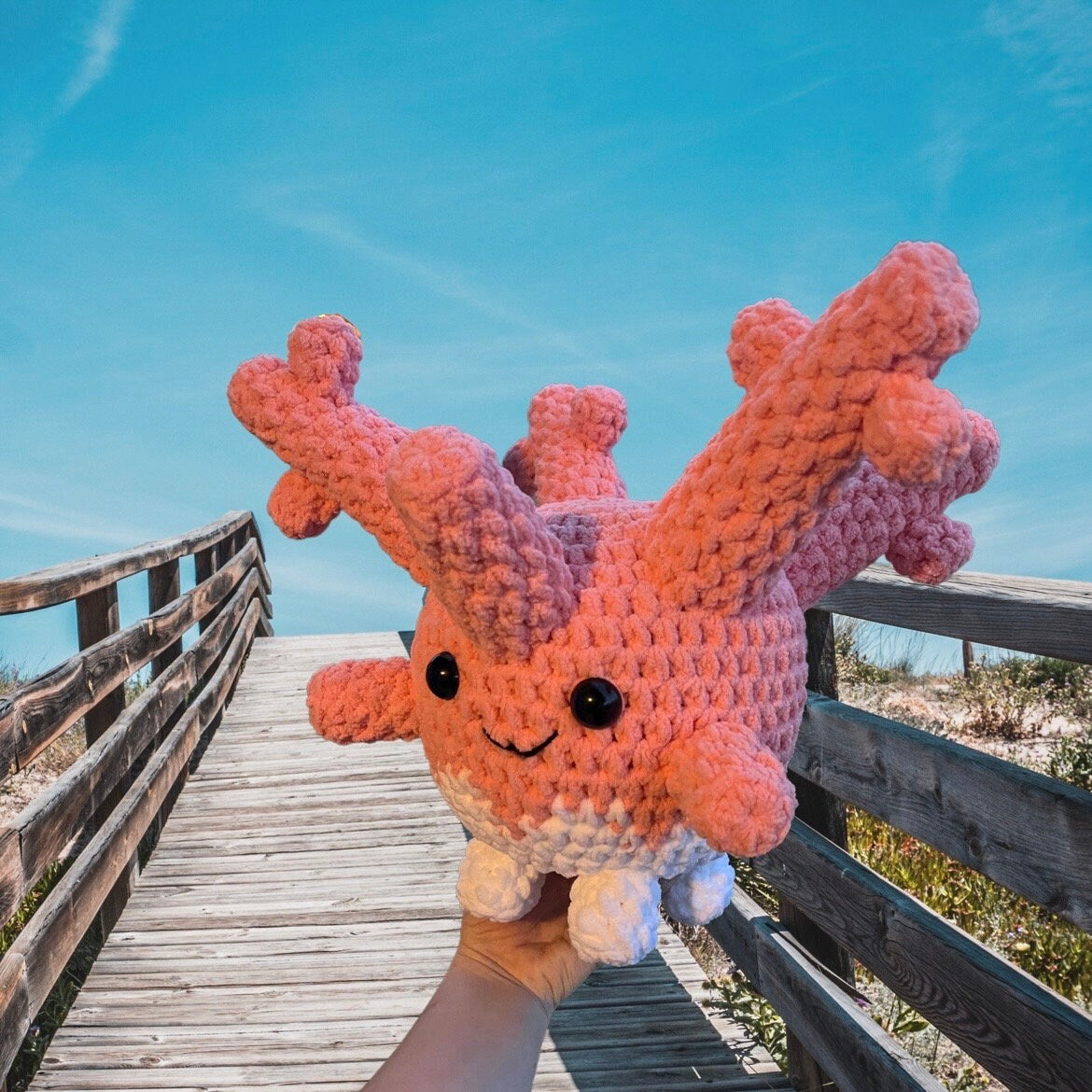 Pokémon Corsola Inspired OoaK Crochet Companion